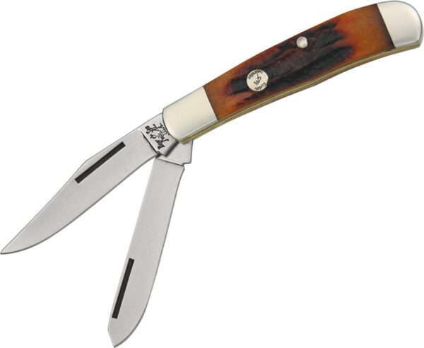 Navaja Bear & Son Trapper Red Stag Bone CRSB54