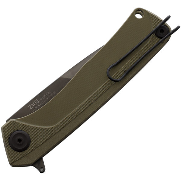 Navaja Acta Non Verba Knives Z100 Linerlock Olive DLC ANVZ100-024