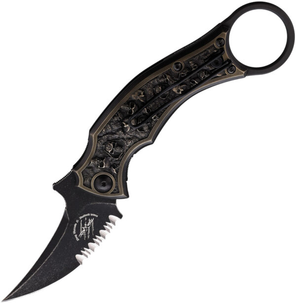 Navaja Bastinelli Creations Mako Linerlock Serrated Bronze BC-MAKFOSBZ