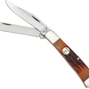 Navaja Bear & Son Trapper Red Stag Bone CRSB54