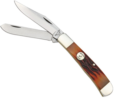 Navaja Bear & Son Trapper Red Stag Bone CRSB54