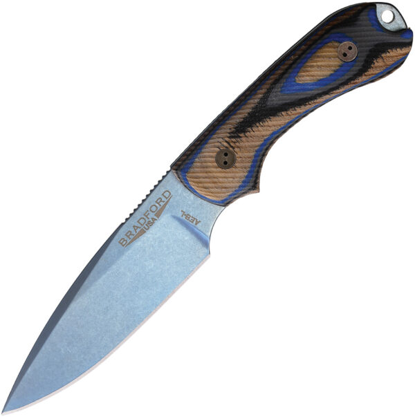 Cuchillo Bradford Knives Guardian 3 Blue PVD G-Wood 3FE-200P-AEBL