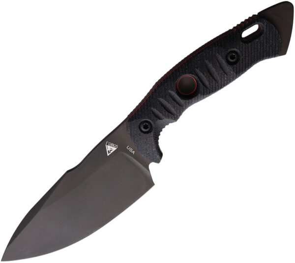 Cuchillo Fobos Knives Alaris Fixed Blade Black/Red ALARIS-3V-MBL/RED-PVD