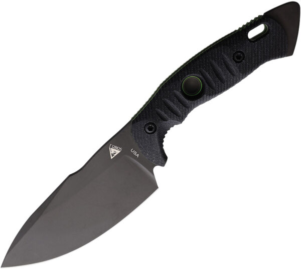 Cuchillo Fobos Knives Alaris Fixed Blade Black/Grn ALARIS-3V-MBL/GRN-PVD