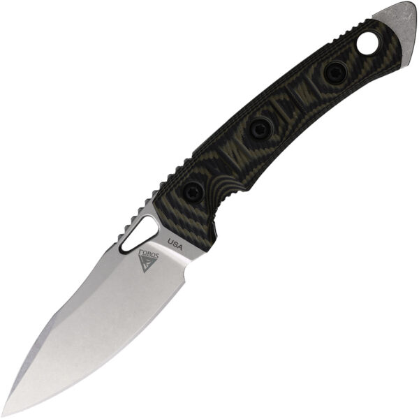 Cuchillo Fobos Knives Cacula Fixed Blade Blk/Grn CACULA  BLACK OD GREEN G10