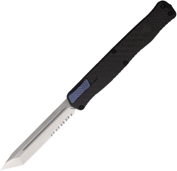 Navaja automática Heretic Knives Auto Cleric II OTF CF/Blue H019-2B-CF/BLU