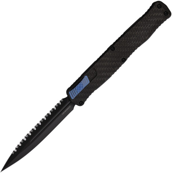 Navaja automática Heretic Knives Auto Cleric II OTF CF/Blue H020-6C-CFBLU