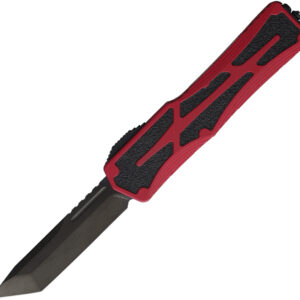 Navaja automática Heretic Knives Auto Colossus OTF Tanto Red H040-6A-RED