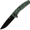 Navaja Kansept Knives AGI Framelock Green CF K2037A4