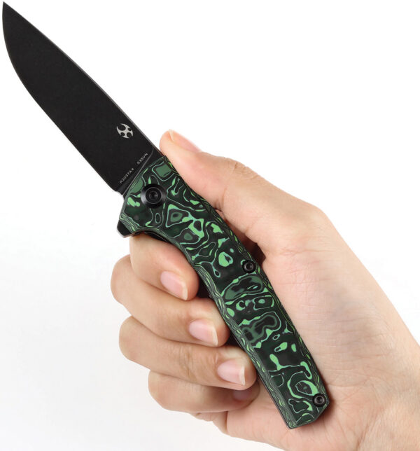 Navaja Kansept Knives AGI Framelock Green CF K2037A4