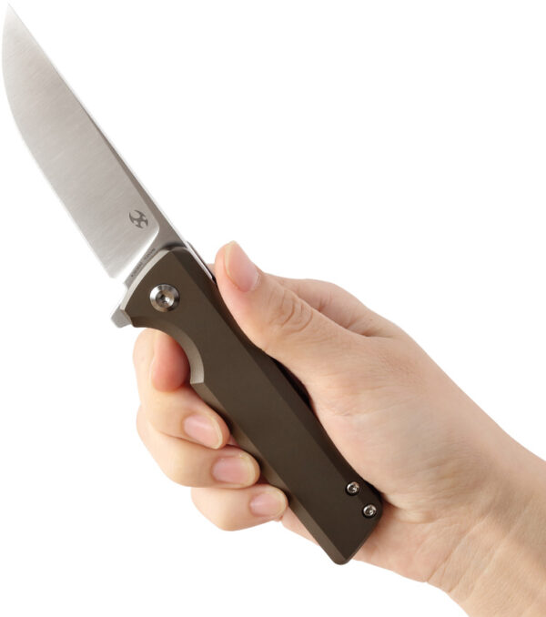 Navaja Kansept Knives Anomaly Framelock Bronze Ti K2038A1