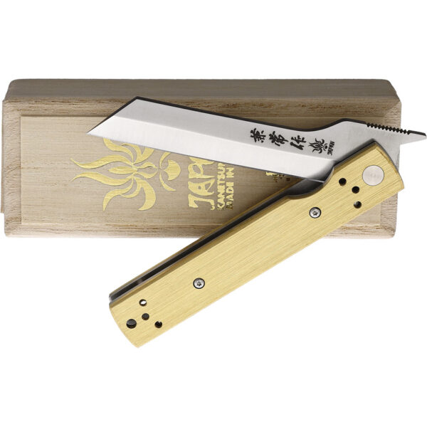 Cuchillo Kanetsune Brushed Brass Linerlock KB-561