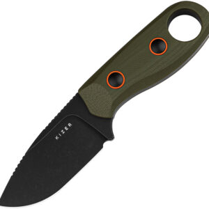 KI1078A1-1.jpg Cuchillo Kizer Cutlery Beaver Fixed Blade Green 1078A1