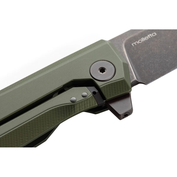 Navaja LionSTEEL Myto Framelock Aluminum Green MT01A GB