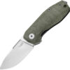 Navaja LionSTEEL Nano Framelock Green Micarta NA01 CVG