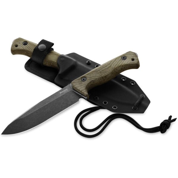 Cuchillo LionSTEEL T6 Fixed Blade Black/Green T6B CVG