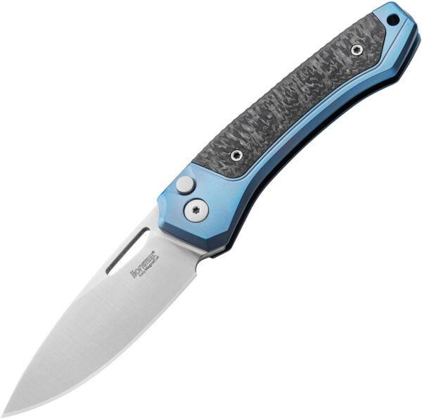 Navaja LionSTEEL Twain Button Lock CF Blue TW BL CF