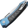 Navaja LionSTEEL Twain Button Lock CF Blue TW BL CF