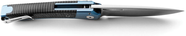 Navaja LionSTEEL Twain Button Lock CF Blue TW BL CF