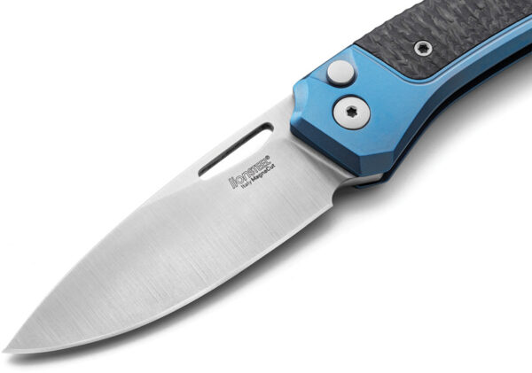 Navaja LionSTEEL Twain Button Lock CF Blue TW BL CF