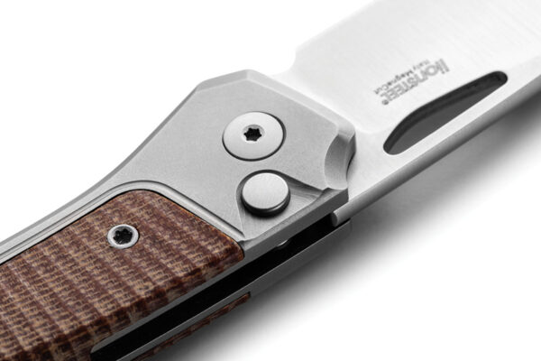 Navaja LionSTEEL Twain Button Lock Nat Mic TWGY CVN