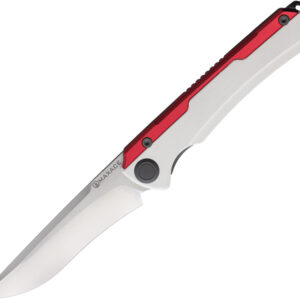 MAXMM281C-1.jpg Navaja Maxace Kestrel Framelock White/Red MAXMM28-1-C