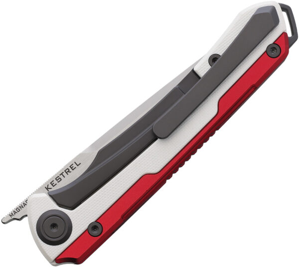 Navaja Maxace Kestrel Framelock White/Red MAXMM28-1-C