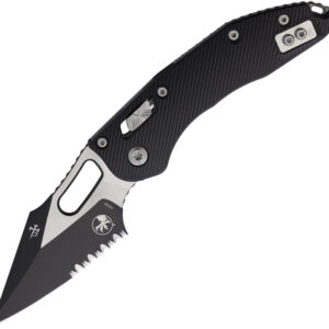 MCT16307-1.jpg Navaja Microtech Stitch S/E Ram Lok PS Blk 169RL-2FL