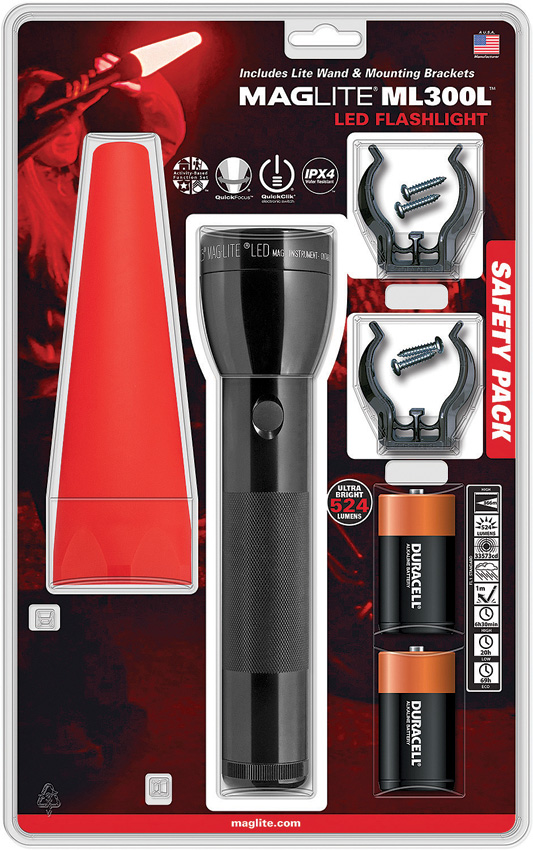 Linterna Mag-Lite ML300L LED Safety Pack ML300L-I201G