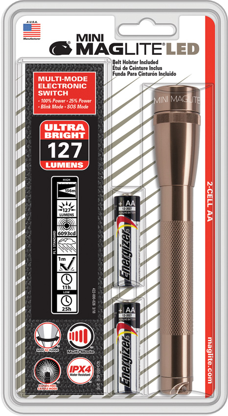 Linterna Mag-Lite Mini Maglite LED 2AA Copper SP22JYH