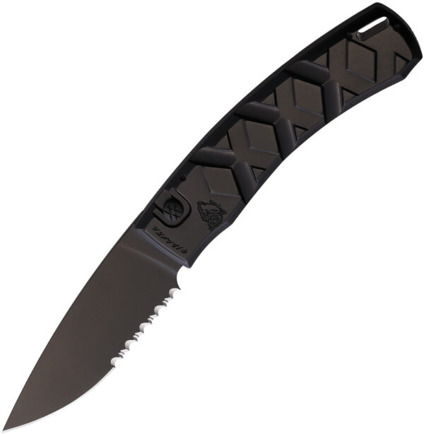 Navaja automática Piranha Knives Auto X Button Lock Black P-14BKTS