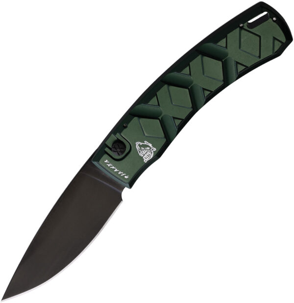 Navaja automática Piranha Knives Auto X Button Lock Green P-14GT