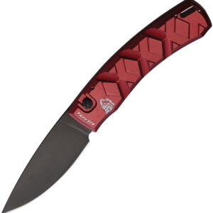 Navaja automática Piranha Knives Auto X Button Lock Red P-14RT
