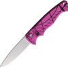 Navaja automática Piranha Knives Auto Pocket Button Lock Pink P-1PK