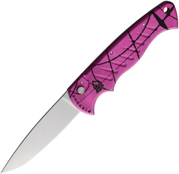 Navaja automática Piranha Knives Auto Pocket Button Lock Pink P-1PK