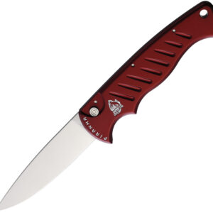 Navaja automática Piranha Knives Auto Pocket Button Lock Red P-1R