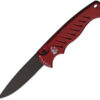 Navaja automática Piranha Knives Auto Pocket Button Lock Red P-1RT