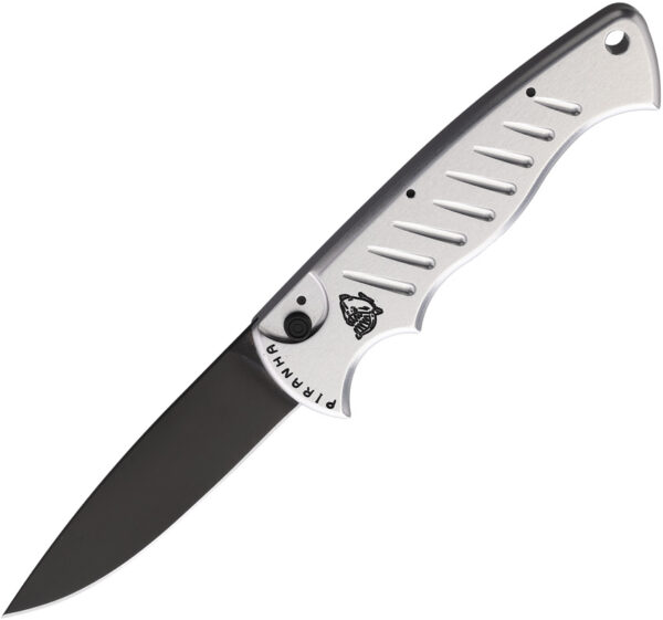 Navaja automática Piranha Knives Auto Pocket Button Lock Silver P-1ST