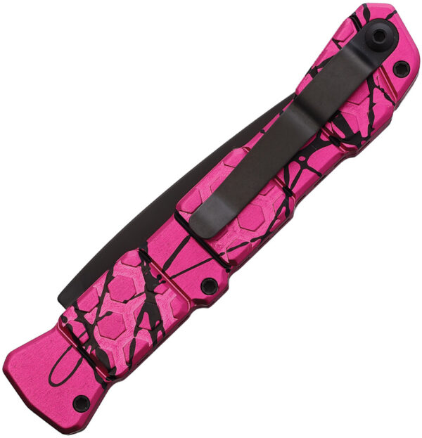 Navaja automática Piranha Knives Auto 21 Button Lock Pink P-21PKT