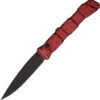 Navaja Piranha Knives Auto 21 Button Lock Red P-21RT