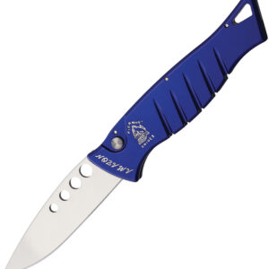 Navaja automática Piranha Knives Auto Amazon Button Lock Blu P-3B