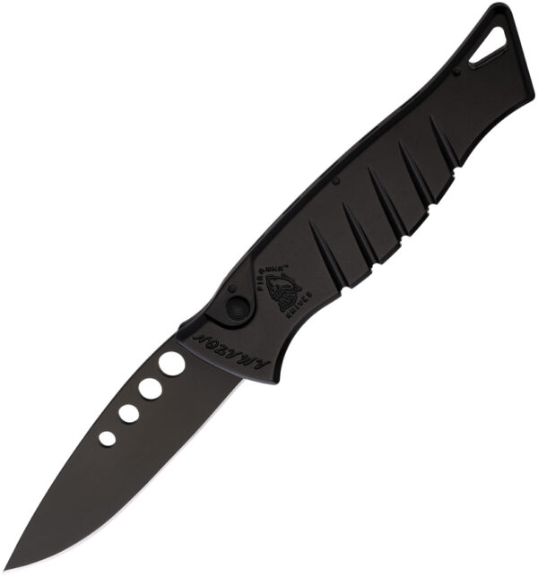 Navaja Piranha Knives Auto Amazon Button Lock Blk P-3BKT