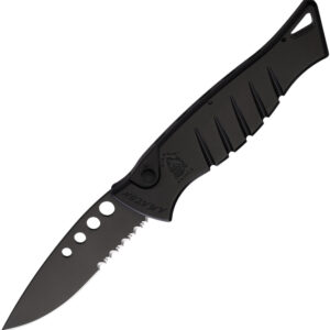 Navaja Piranha Knives Auto Amazon Button Lock Blk P-3BKTS