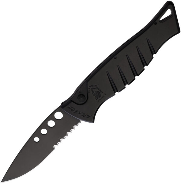 Navaja Piranha Knives Auto Amazon Button Lock Blk P-3BKTS