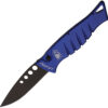 Navaja Piranha Knives Auto Amazon Button Lock Blu P-3BT