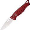 Navaja Piranha Knives Auto Amazon Button Lock Red P-3R