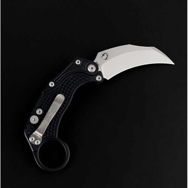 Navaja Reate Knives EXO-K Button Lock Black SW EXO-K  BLK SW