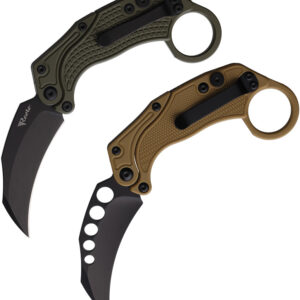 Navaja Reate Knives EXO-K Button Lock Green Black EXO-K GREEN BLK PVD