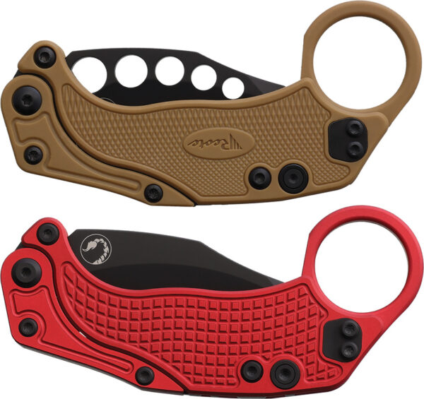Navaja Reate Knives EXO-K Button Lock Red Black PV EXO-K RED BLACK PVD