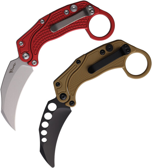 Navaja Reate Knives EXO-K Button Lock Red SW EXO-K RED  SW